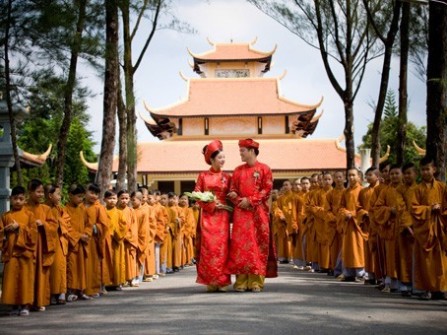 Lễ cưới tại chùa, nét đẹp trong văn hóa cưới hỏi