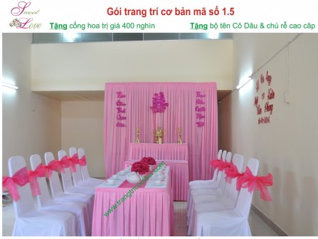 Thông tin dịch vụ DỊCH VỤ TRANG TRÍ CƯỚI HỎI SWEETLOVE