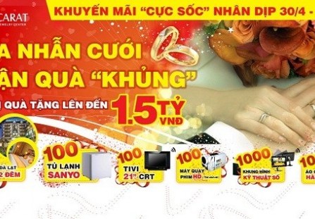 Mua nhẫn cưới tặng quà "khủng"