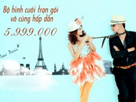 Áo cưới Milan: Bộ hình cưới trọn gói giá 5.999.000đ