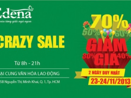 Edena: Crazy Sale cực lớn mùa mua sắm cuối năm