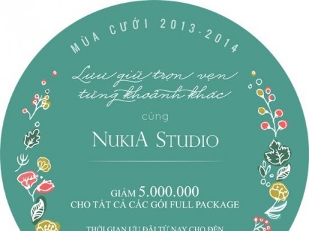NukiA Studio: Giảm giá 5.000.000 VND cho các gói chụp ảnh cưới