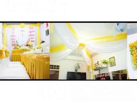 Wedding ceremony in yellow