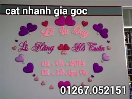 Chữ xốp trang trí gia tiên, sân khấu