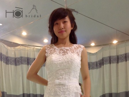 Mẫu áo cưới Form A tại Hà bridal SG HCM
