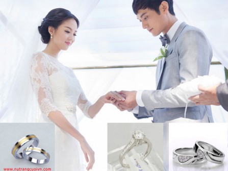 Những mẫu nhẫn cưới vàng trắng đẹp nhất 2015