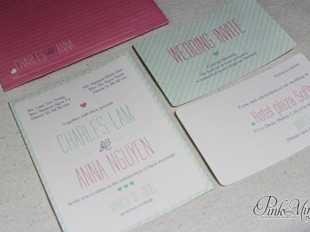 Wedding invitation design by Pink&Mint