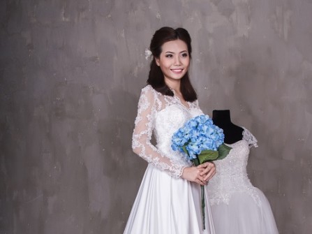 Áo cưới đuôi cá Hàn Quốc tôn dáng