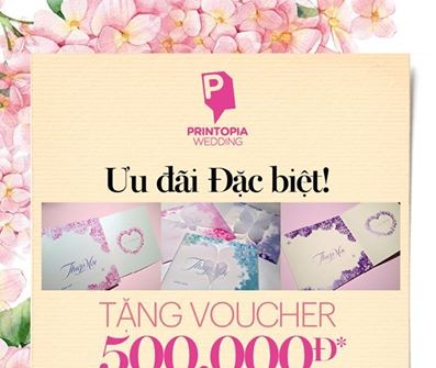 Tặng voucher 500k in Photobook Cưới khi đặt thiệp tại Printopia Vietnam  