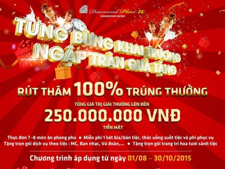 Chương trình rút thăm 100% trúng thưởng từ Diamond Place II