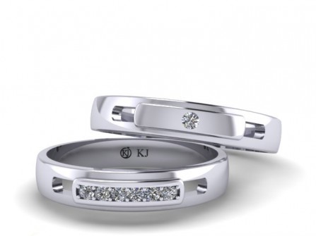 Cặp nhẫn cưới thiết kế tuyệt đẹp KJW40068
