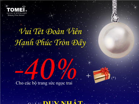 Tomei giảm 40% cho các bộ ngọc trai nhân dịp Trung Thu