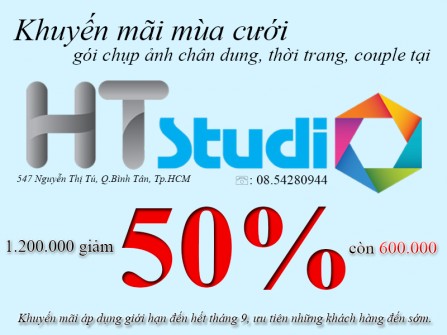 Khuyến Mãi mừa cưới - Gói chụp chân dung, thời trang tại HT-Studio