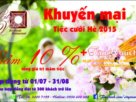 Chương trình khuyến mại tiệc cưới hè 2015