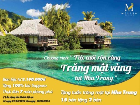 Tiệc cưới rộn ràng, trăng mật vàng tại Nha Trang