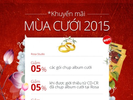 Rosa Studio khuyến mãi mùa cưới 2015