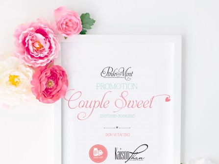 Pink & Mint khuyến mãi dịch vụ thiết kế thiệp cưới & trang trí tiệc cưới tháng 7-8 