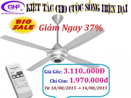 BIG SALE Quạt trần Panasonic Giảm Sốc tới 37% Mua Ngay Kẻo hết từ 10/8-16/8