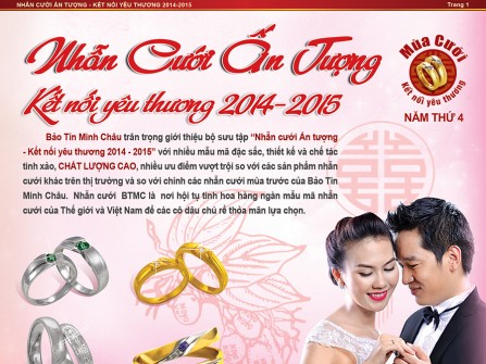 Cùng Bảo Tín Minh Châu “Mua nhẫn cưới vàng- Trúng quà sang 2014- 2015”