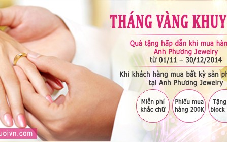 Tháng vàng khuyến mãi - từ 20/11 đến 31/12