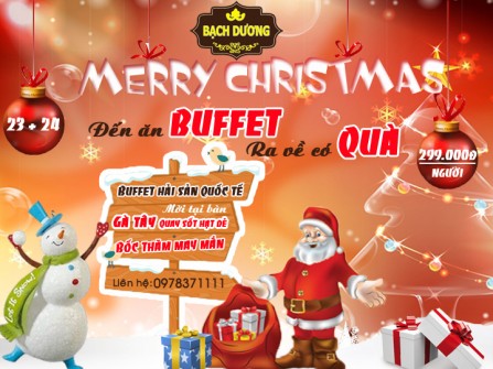 Khuyến mãi buffet chào mừng Giáng Sinh - Noel 2015 tại Nhà hàng Bạch Dương