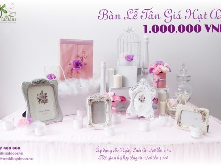 Bàn lễ tân giá hạt dẻ cho mùa cưới 2014!