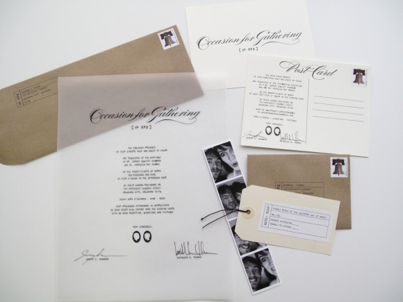 Thiệp cưới đẹp với thiết kế postcard 