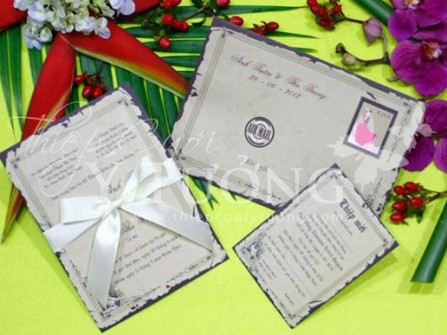 Thiệp cưới đẹp hình phong thư biến tấu lạ mắt