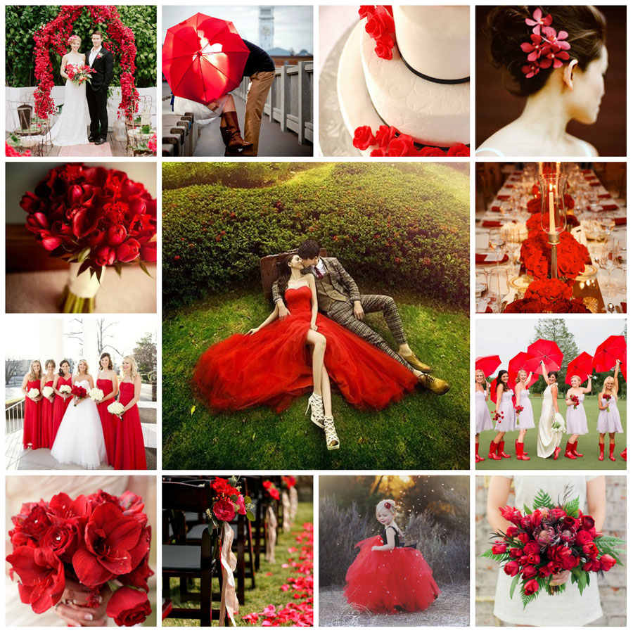 Theme cưới màu đỏ ruby sang trọng và quý phái
