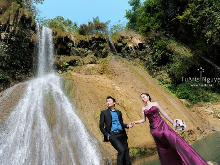 Địa điểm chụp ảnh cưới: Thác Dải Yếm - Mộc Châu, Sơn La