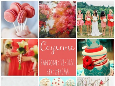 Theme cưới mùa xuân màu đỏ Cayenne