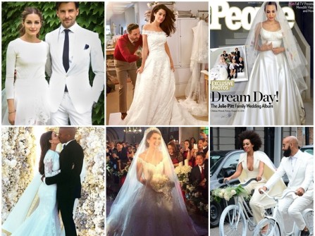 Những bộ váy cưới đẹp nhất của các ngôi sao năm 2014