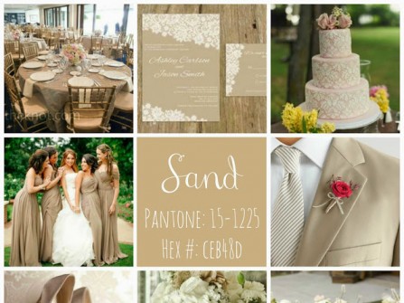 Theme tiệc cưới: Màu nâu cát Sand