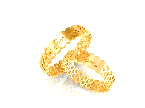 Nhẫn cưới vàng biểu tượng tình yêu vĩnh cửu