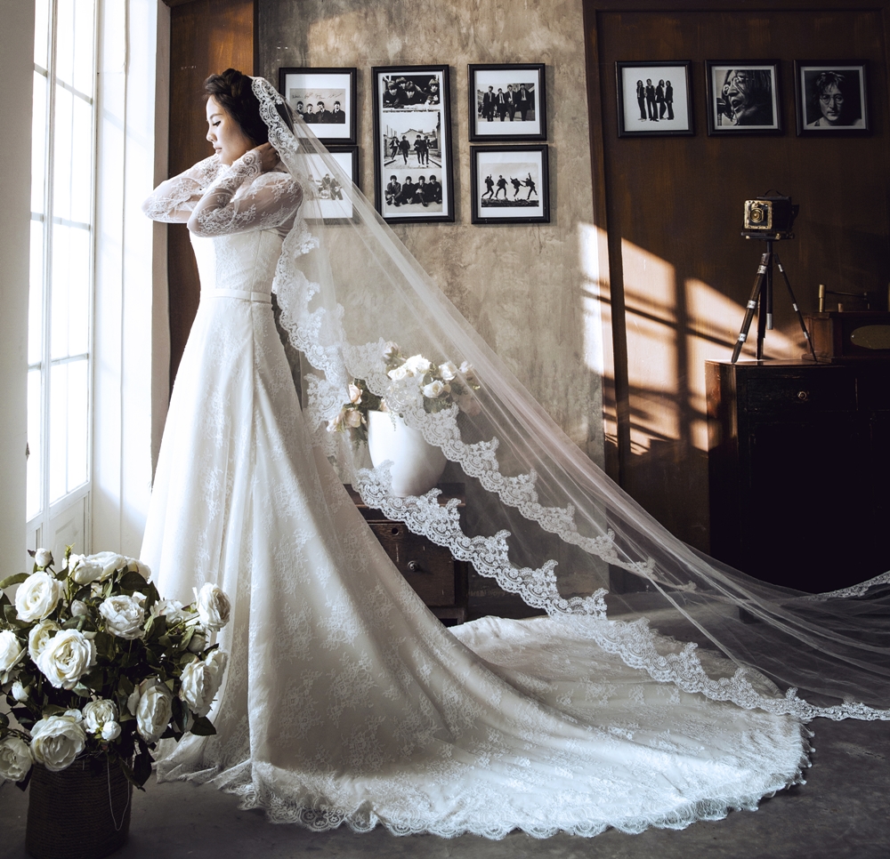 Váy cưới đẹp dáng chữ A phong cách cổ điển sang trọng