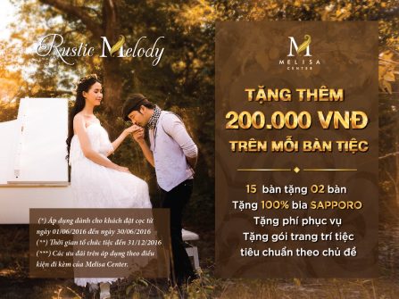 Chương trình ưu đãi "Rustic Melody" tại Melisa Center