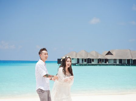 Ảnh cưới lãng mạn tại Maldives