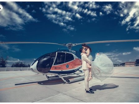 Bộ ảnh cưới trực thăng đốn tim cư dân mạng