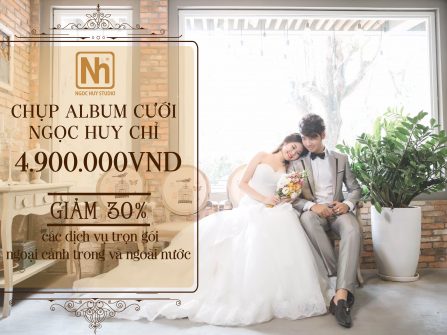 Chỉ 4.900.000VNĐ bạn sẽ có được album cưới tuyệt đẹp tại Ngọc Huy Studio