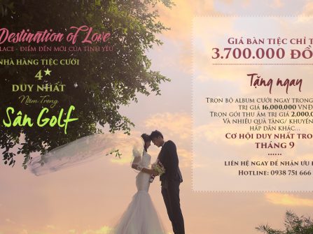 Tiệc cưới đẳng cấp trong sân golf giá chỉ 3,700,000đ tặng ngay album cưới độc quyền trong sân golf