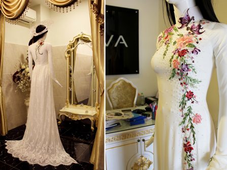 BST những mẫu áo dài cưới mới xu hướng 2017 của LAHAVA