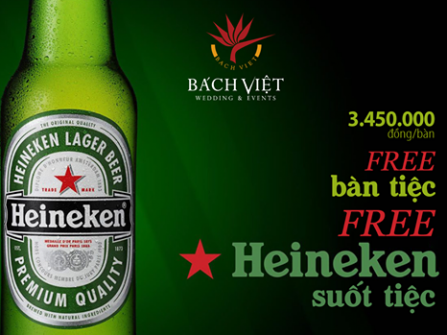 Tặng bàn tiệc - Heineken thoải mái với Bách Việt