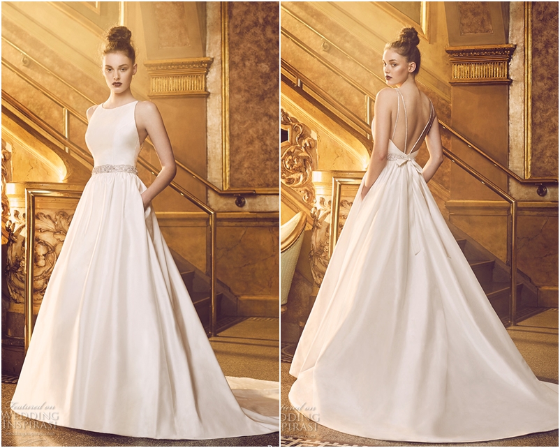 Váy cưới đẹp dáng xòe phong cách tối giản hiện đại