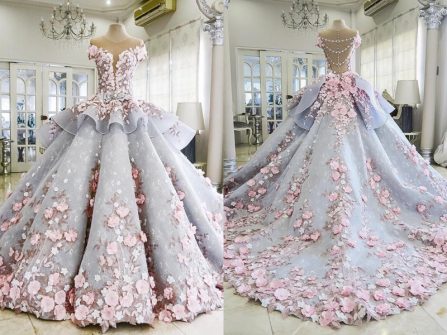 23 mẫu váy cưới đẹp lộng lẫy phong cách công chúa cổ tích