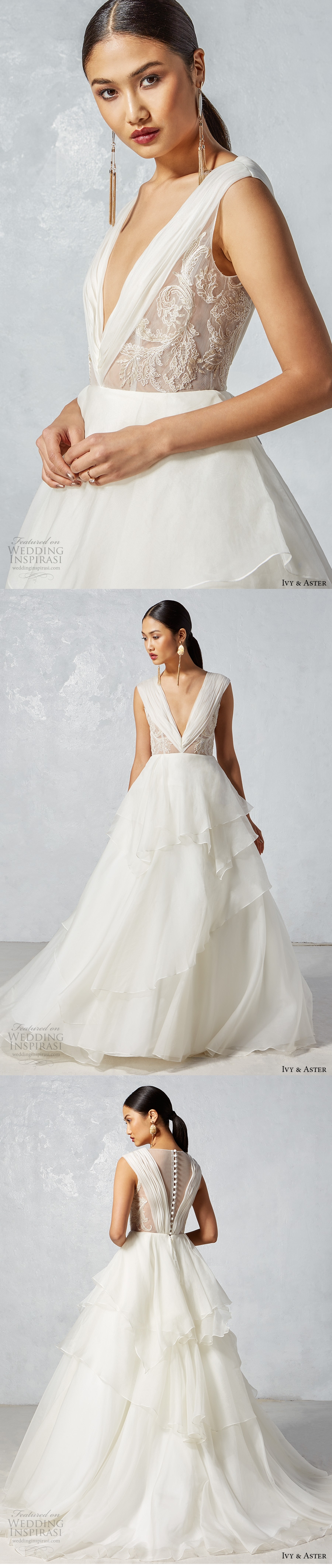 Váy cưới đẹp với chất liệu organza bồng bềnh quyến rũ