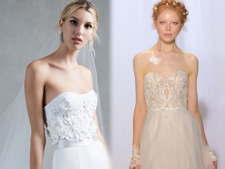 Xu hướng váy cưới cô dâu 2017: Đắp ren 3D quyến rũ