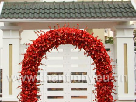 Cho thuê cổng hoa giả - hoa giấy - hoa tươi - cổng bong bóng cho đám cưới