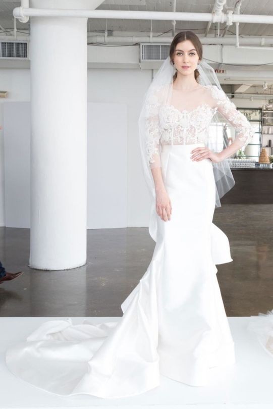 Cùng Marry tìm những mẫu khăn voan cô dâu thật ưng ý với những thiết kế váy cưới đẹp mới nhất từ tuần lễ thời trang cưới Xuân Hè 2018 (6)