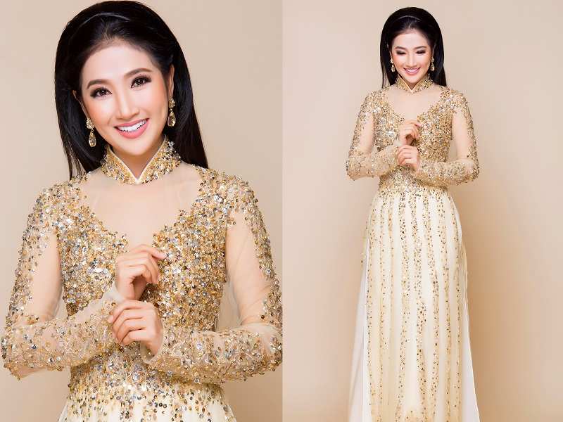 Tham khảo nhanh 3 thiết kế áo dài cưới mang sắc màu truyền thống từ thương hiệu áo dài Minh Châu dưới sự thể hiện đầy cuốn hút của người đẹp Quỳnh Lam.