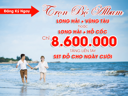 Gói combo Wedding "Biển xanh vẫy gọi" siêu tiết kiệm chỉ với với 8.600.000 VNĐ